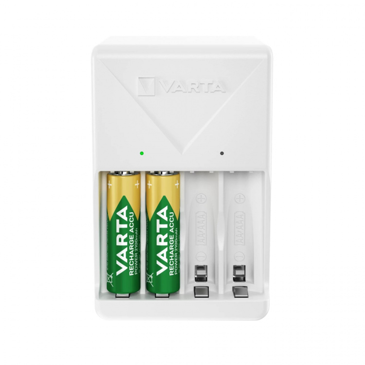 Varta Plug Charger, inkluderer 4x AA 2100 mAh