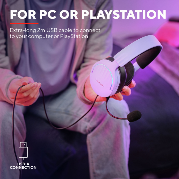 Trust GXT 490P Fayzo 7.1 USB Gaming-hodesett Eco Purple Trust GXT 490P Fayzo 7.1 USB Gaming-hodesett Eco Purple