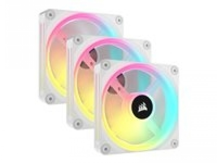 Corsair iCUE LINK QX120 RGB-vifte 3-pakning hvit 120 mm Corsair iCUE LINK QX120 RGB-vifte 3-pakning hvit 120 mm