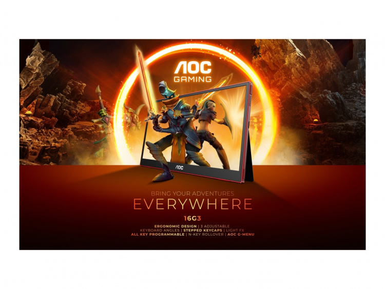 AOC Gaming 16G3 15,6 1920 x 1080 (Full HD) USB-C 3.2 HDMI Micro HDMI 144 Hz