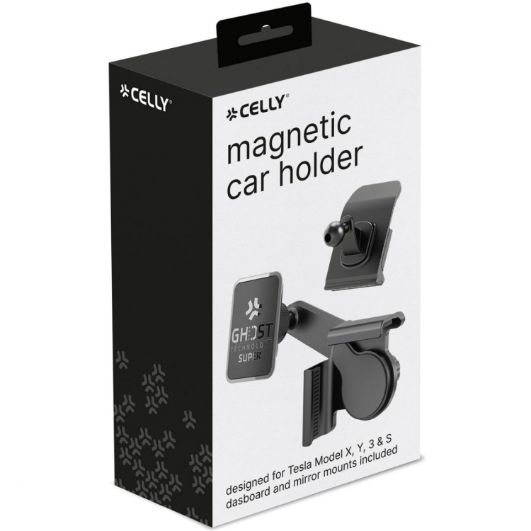 Celly Magnetisk mobilholder for Tesla Model X, Y, 3, S-skjerm + dashbord