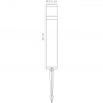 LightsOn Polly Pollare 38cm 350lm 3000K 5W Antrasitt