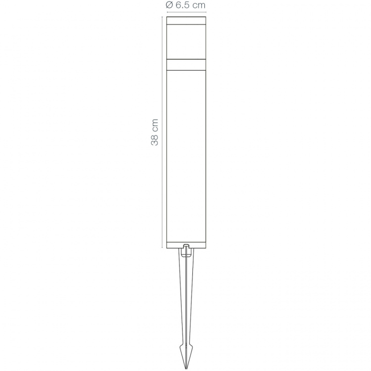 LightsOn Polly Pollare 38cm 350lm 3000K 5W Antrasitt