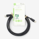 Nedis Satellite & Antennekabel | F Han | F Han | Nikkel belagt | 75 Ohm | Dobbelt skjermet | 1.50 m | Rund | PVC | Sort | Label Nedis Satellite & Antennekabel | F Han | F Han | Nikkel belagt | 75 Ohm | Dobbelt skjermet | 1.50 m | Rund | PVC | Sort | Label