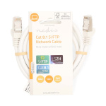 Nedis Cat 8.1 nettverkskabel | S/FTP | RJ45 Han | RJ45 Han | 1.00 m | Rund | LSZH | Hvit | Label Nedis Cat 8.1 nettverkskabel | S/FTP | RJ45 Han | RJ45 Han | 1.00 m | Rund | LSZH | Hvit | Label
