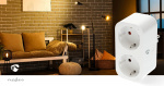 Nedis SmartLife Smart Plug | IP21 | Efektmåler | 3680 W | Type F (CEE 7/7) | 0 - 55 °C | Android™ / IOS | 2-veis | Hvit | 1 stk