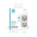 Nedis SmartLife Smart Plug | IP21 | Efektmåler | 3680 W | Type F (CEE 7/7) | 0 - 55 °C | Android™ / IOS | 2-veis | Hvit | 1 stk