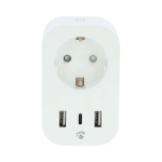 Nedis SmartLife Smart Plug | IP21 | Efektmåler | 3680 W | Type F (CEE 7/7) / 1x USB-C™ / 2x USB | 0 - 55 °C | Android™ / IOS | Hvit | 1 stk Nedis SmartLife Smart Plug | IP21 | Efektmåler | 3680 W | Type F (CEE 7/7) / 1x USB-C™ / 2x USB | 0 - 55 °C | Android™ / IOS | Hvit | 1 stk