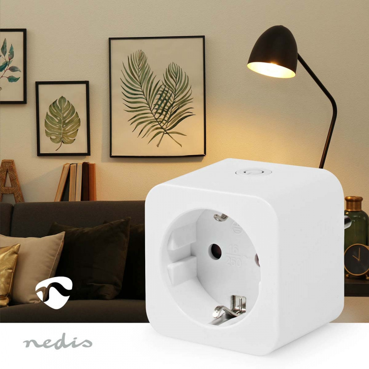 Nedis SmartLife Smart Plug | IP21 | Efektmåler | 3680 W | Hybrid (CEE 7/7) | 0 - 55 °C | Android™ / IOS | Hvit | 1 stk Nedis SmartLife Smart Plug | IP21 | Efektmåler | 3680 W | Hybrid (CEE 7/7) | 0 - 55 °C | Android™ / IOS | Hvit | 1 stk