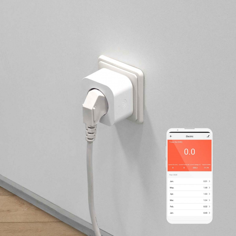 Nedis SmartLife Smart Plug | IP21 | Efektmåler | 3680 W | Hybrid (CEE 7/7) | 0 - 55 °C | Android™ / IOS | Hvit | 1 stk Nedis SmartLife Smart Plug | IP21 | Efektmåler | 3680 W | Hybrid (CEE 7/7) | 0 - 55 °C | Android™ / IOS | Hvit | 1 stk