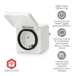 Nedis SmartLife Smart Plug | IP44 | Efektmåler | 3680 W | Type F (CEE 7/7) | -25 - 55 °C | Android™ / IOS | Hvit | 1 stk Nedis SmartLife Smart Plug | IP44 | Efektmåler | 3680 W | Type F (CEE 7/7) | -25 - 55 °C | Android™ / IOS | Hvit | 1 stk
