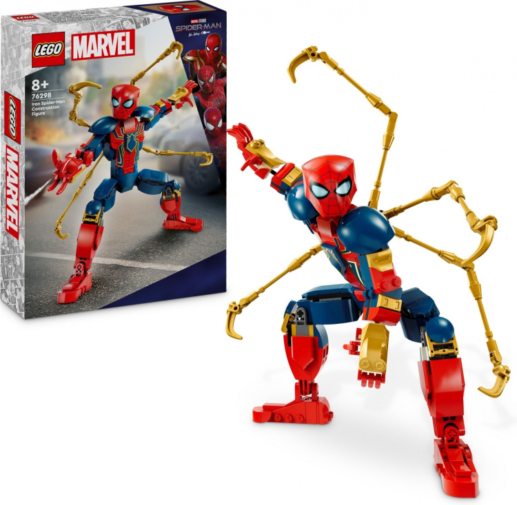 Lego Super Heroes Marvel 76298 - Iron Spider-Man byggefigur som kan bøyes