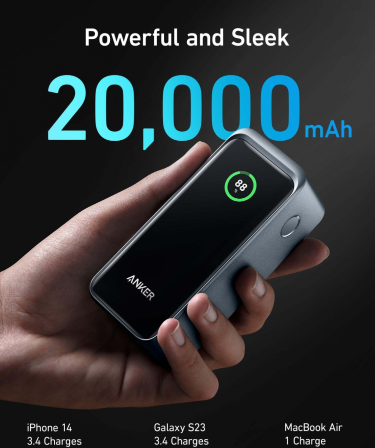 Anker Prime 200W Powerbank, 20000 mAh Anker Prime 200W Powerbank, 20000 mAh
