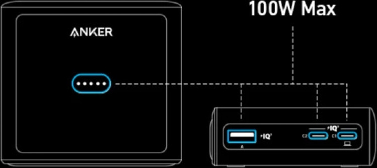 Anker Ladestasjon 100 W, ladestasjon