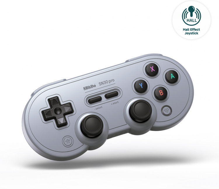 8Bitdo SN30 Pro - Hall Edition trådløs spillkontroller, grå, Switch / PC / Android 8Bitdo SN30 Pro - Hall Edition trådløs spillkontroller, grå, Switch / PC / Android
