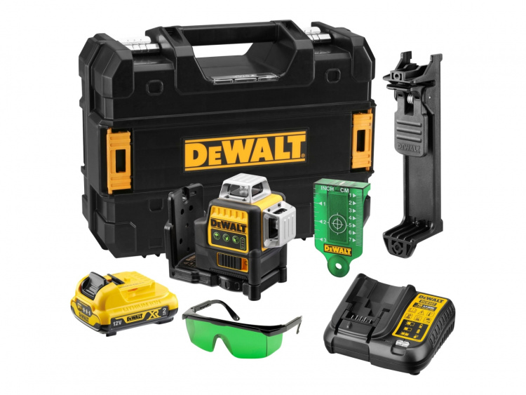 DeWalt DCE089D1G-QW Laserpass på tvers av linjer