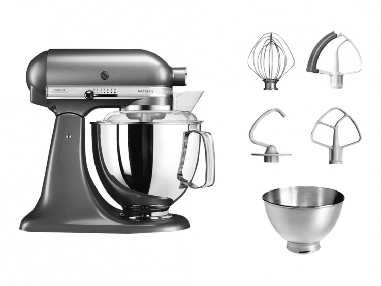 KitchenAid Artisan 5KSM175PSEMS 4,8 liter Medallion kjøkkenmaskin i sølv