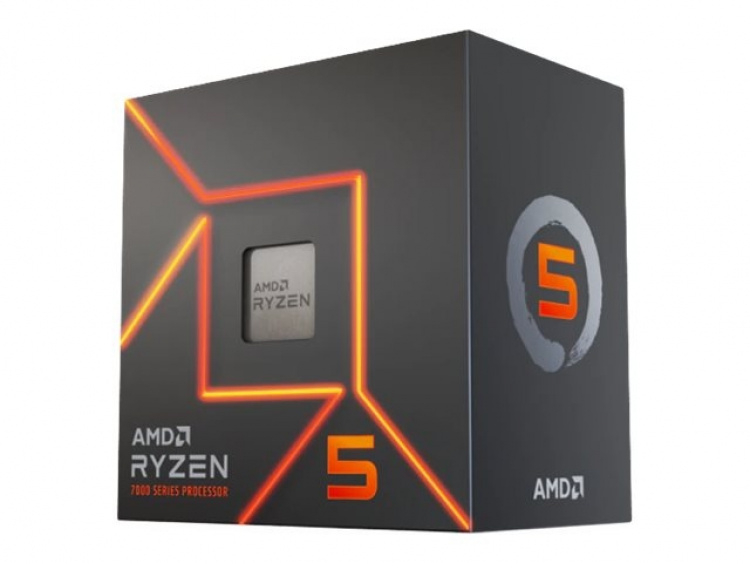 AMD CPU Ryzen 5 7600 3,8 GHz 6 kjerner AM5 (TRAY - med kjøler) AMD CPU Ryzen 5 7600 3,8 GHz 6 kjerner AM5 (TRAY - med kjøler)