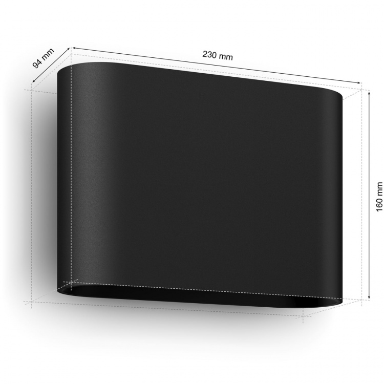 Philips Hue Dymera innendørs- og utendørs vegglampe hvit og fargeambiance svart Philips Hue Dymera innendørs- og utendørs vegglampe hvit og fargeambiance svart