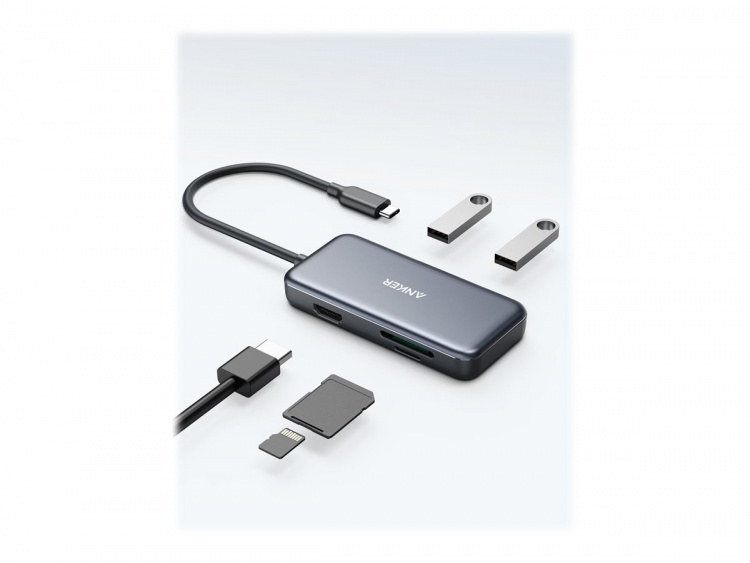 Anker USB C-hub/adapter-dokkingstasjon