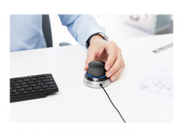 3Dconnexion SpaceMouse Compact-kabel svart sølv 3Dconnexion SpaceMouse Compact-kabel svart sølv