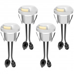 Llitt Allan Steplight-sett 4-pk inkl. strømadapter 12V 3000K 5lm IP67 Llitt Allan Steplight-sett 4-pk inkl. strømadapter 12V 3000K 5lm IP67