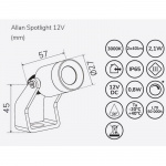 Llitt Allan Spotlight 1-pk 12V 3000K 10lm IP67 Llitt Allan Spotlight 1-pk 12V 3000K 10lm IP67