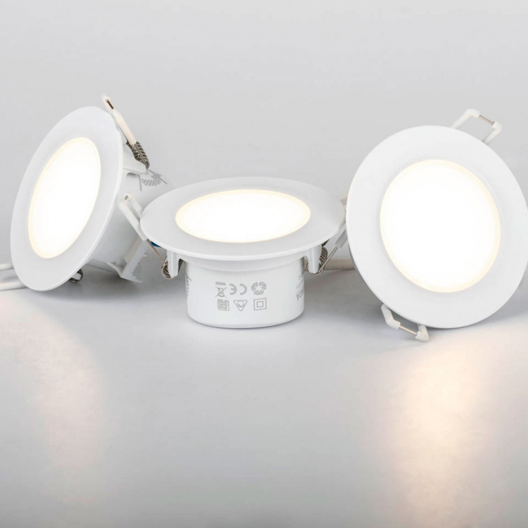 Llitt Doris 230V dimbar downlight-spotlight 3000K 400lm IP65 Hvit
