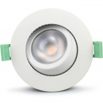 Llitt Ellen innfelt downlight dim-til-varm 520lm IP65 3-pak hvit Llitt Ellen innfelt downlight dim-til-varm 520lm IP65 3-pak hvit