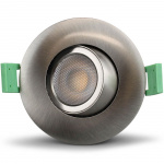 Llitt Ellen Innfelt downlight Dim-to-Warm 520lm IP65 1-pakning Børstet stål