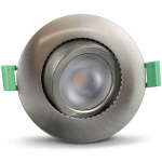 Llitt Ellen Innfelt downlight Dim-to-Warm 520lm IP65 1-pakning Børstet stål