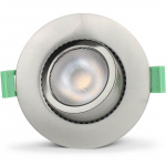 Llitt Ellen Innfelt downlight Dim-to-Warm 520lm IP65 3-pak børstet stål