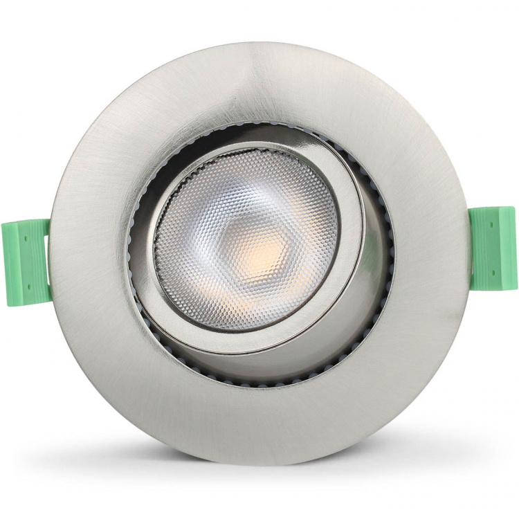 Llitt Ellen Innfelt downlight Dim-to-Warm 520lm IP65 3-pak børstet stål