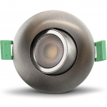 Llitt Ellen Innfelt downlight Dim-to-Warm 520lm IP65 3-pak børstet stål