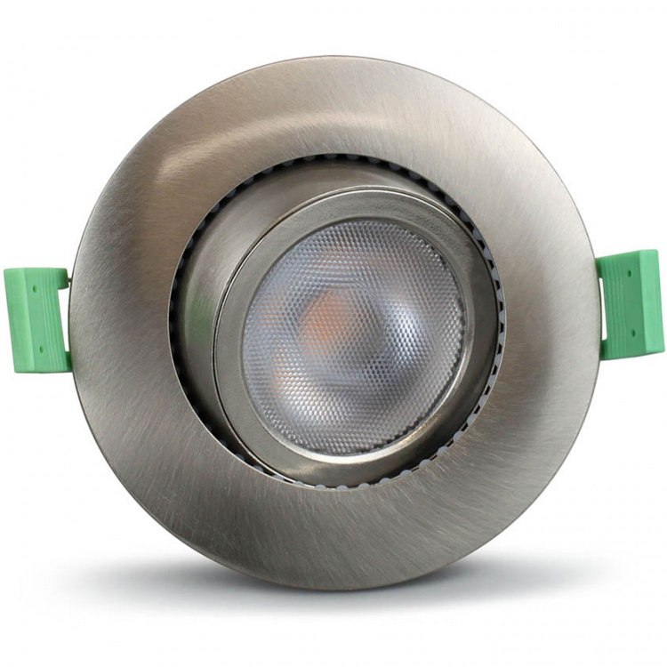 Llitt Ellen Innfelt downlight Dim-to-Warm 520lm IP65 3-pak børstet stål