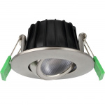 Llitt Ellen Innfelt downlight Dim-to-Warm 520lm IP65 3-pak børstet stål