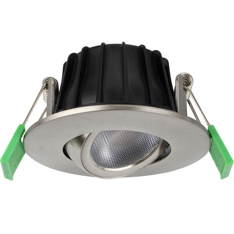 Llitt Ellen Innfelt downlight Dim-to-Warm 520lm IP65 3-pak børstet stål