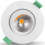 Llitt Lisa dimbar innfelt downlight 3000K 600lm IP65 3-pak Hvit