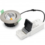 Llitt Lisa dimbar innfelt downlight 3000K 600lm IP65 3-pak børstet stål Llitt Lisa dimbar innfelt downlight 3000K 600lm IP65 3-pak børstet stål