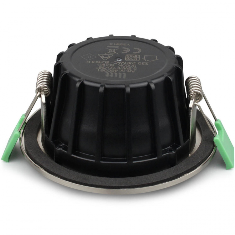 Llitt Lisa dimbar innfelt downlight 3000K 600lm IP65 3-pak børstet stål Llitt Lisa dimbar innfelt downlight 3000K 600lm IP65 3-pak børstet stål