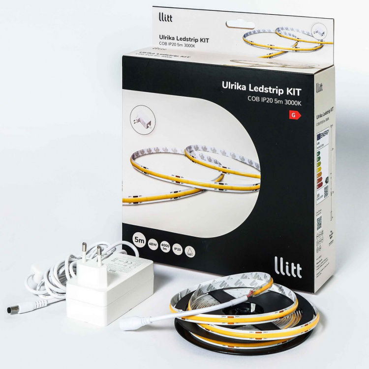 Llitt Ulrika Ledstrip-sett COB-LED IP20 5 meter 3000K