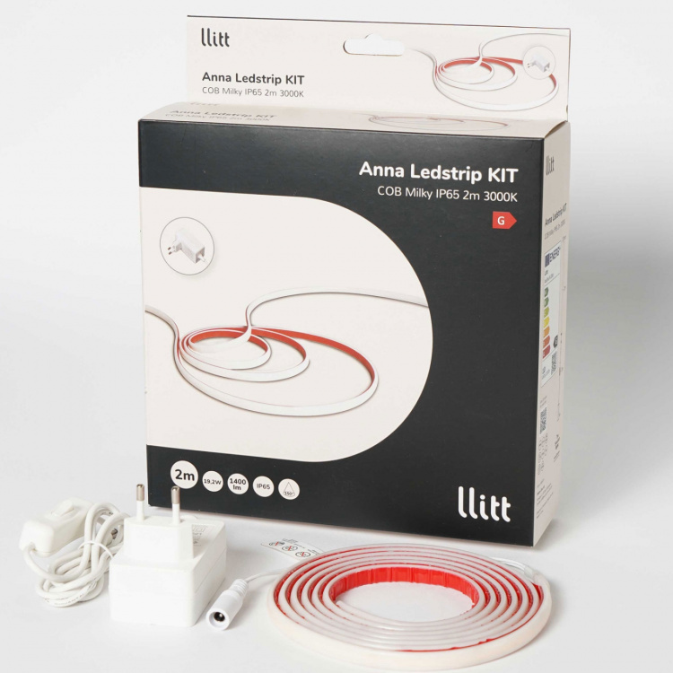 Llitt Anna Ledstrip-sett COB-LED Milky IP65 2 meter 3000K???