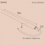 Llitt Anna Ledstrip COB-LED Milky uten transformator IP65 6 meter 3000K??? Llitt Anna Ledstrip COB-LED Milky uten transformator IP65 6 meter 3000K???