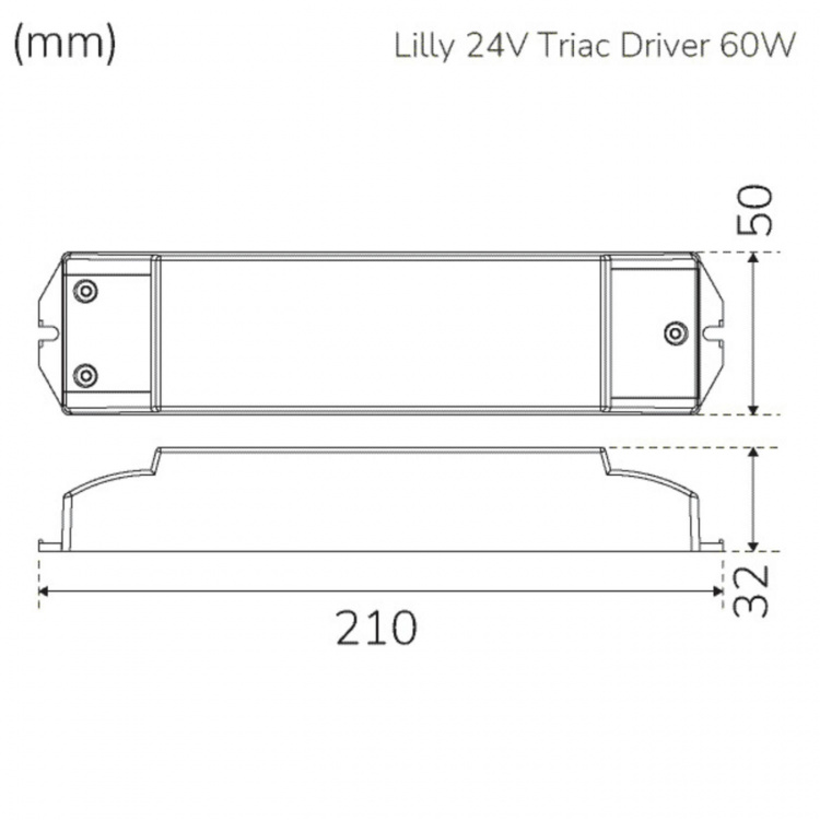 Llitt Lilly Driver Transformer for LED-stripe 24V 0-60W IP20