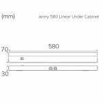 Llitt Jenny 580 kjøkkenbenklampe dimbar 3000K 1000lm 580cm Llitt Jenny 580 kjøkkenbenklampe dimbar 3000K 1000lm 580cm