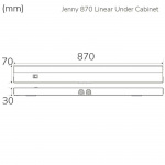 Llitt Jenny 870 Kjøkkenbenklampe dimbar 3000K 1000lm 870cm Llitt Jenny 870 Kjøkkenbenklampe dimbar 3000K 1000lm 870cm