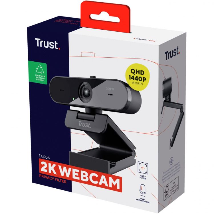 Trust Taxon Webcam 2K QHD 1440p Eco