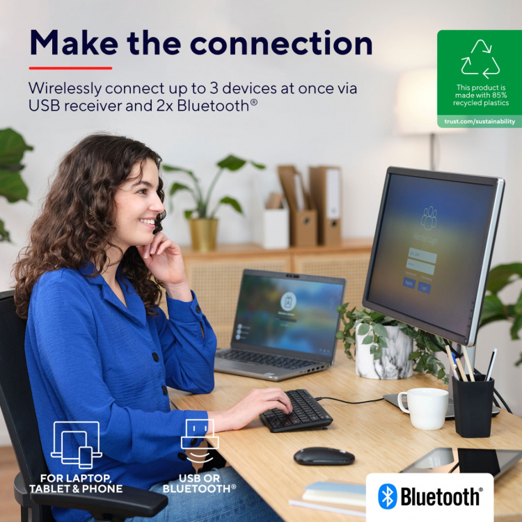 Trust Lyra Compact Wireless Keyboard - nordisk tastaturlayout Trust Lyra Compact Wireless Keyboard - nordisk tastaturlayout