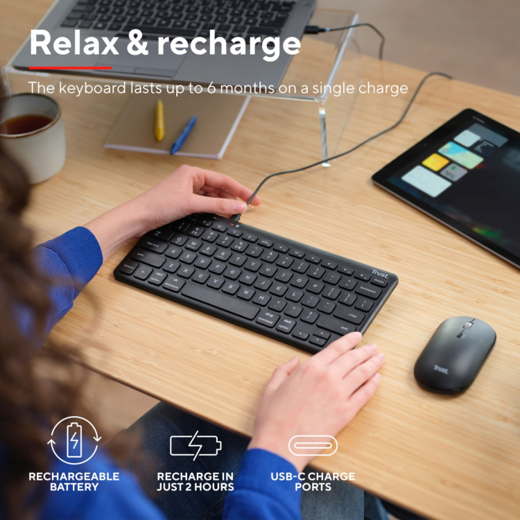 Trust Lyra Compact Wireless Keyboard - nordisk tastaturlayout Trust Lyra Compact Wireless Keyboard - nordisk tastaturlayout
