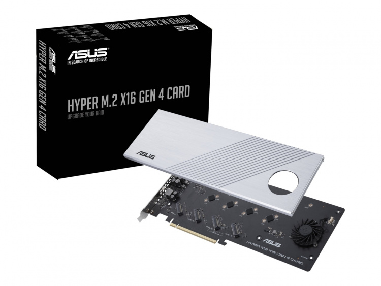 Asus HYPER M.2 X16 GEN 4-kortgrensesnittadapter Asus HYPER M.2 X16 GEN 4-kortgrensesnittadapter